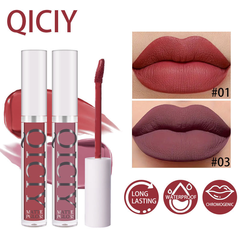 Cross-border exclusive QICI Matte Velvet Lip Gloss Set, Amazon's best-selling new makeup product, non-stick lip gloss Application Scenario