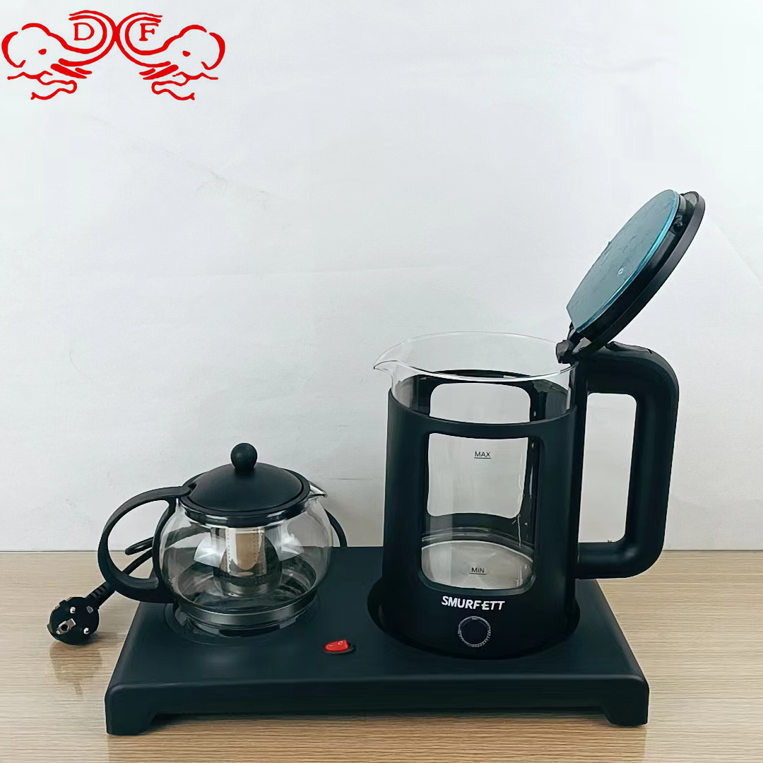 DF68862 欧规茶艺套装电热烧水壶1.8L+1.0L保温电热烧水壶茶艺套盘DF TRADINGHOUSE 