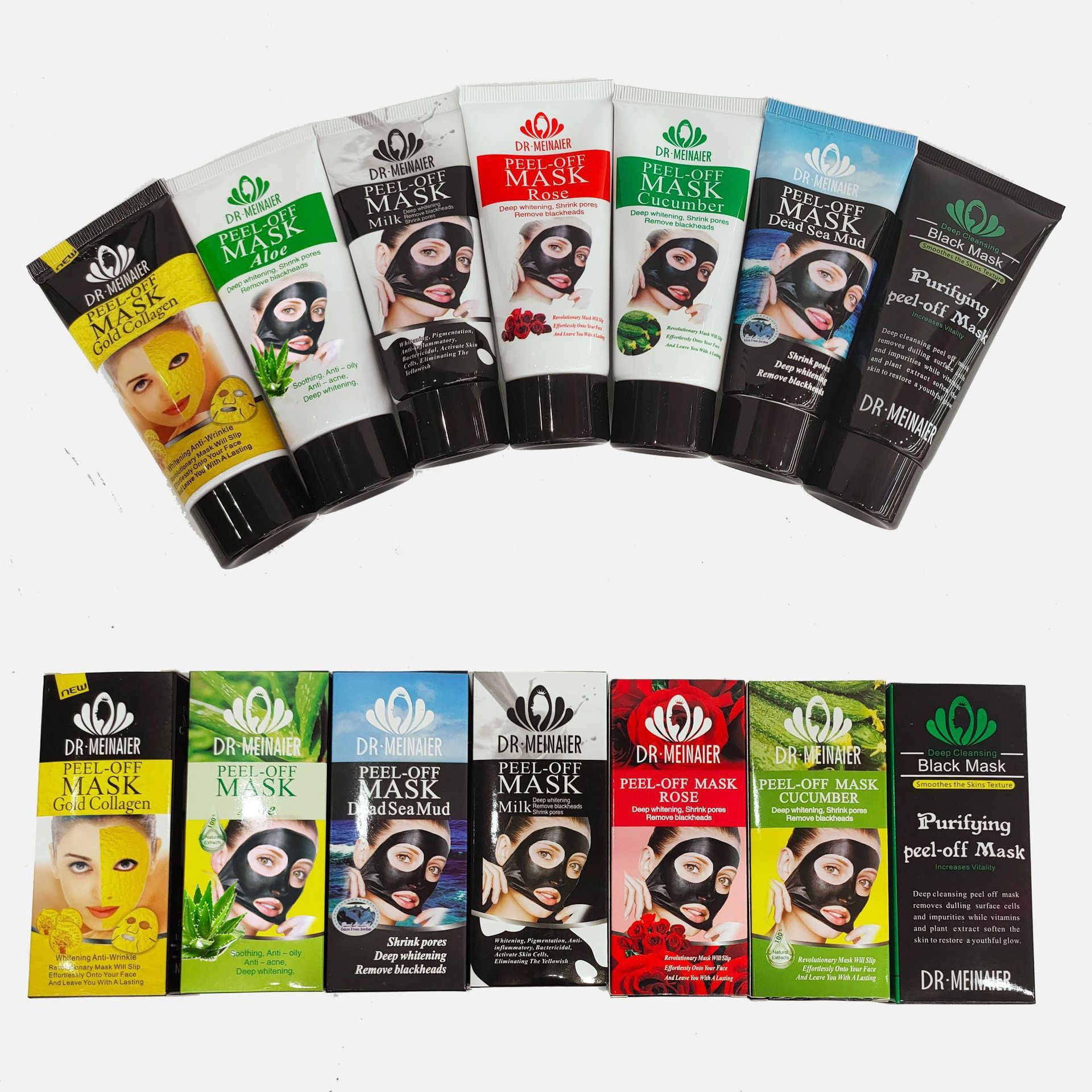 Cross-border deep-sea mud peel-off mask for Blackhead removal, nasal cleansing, acne, Gold Mask for export wholesale 60g Specification drawing