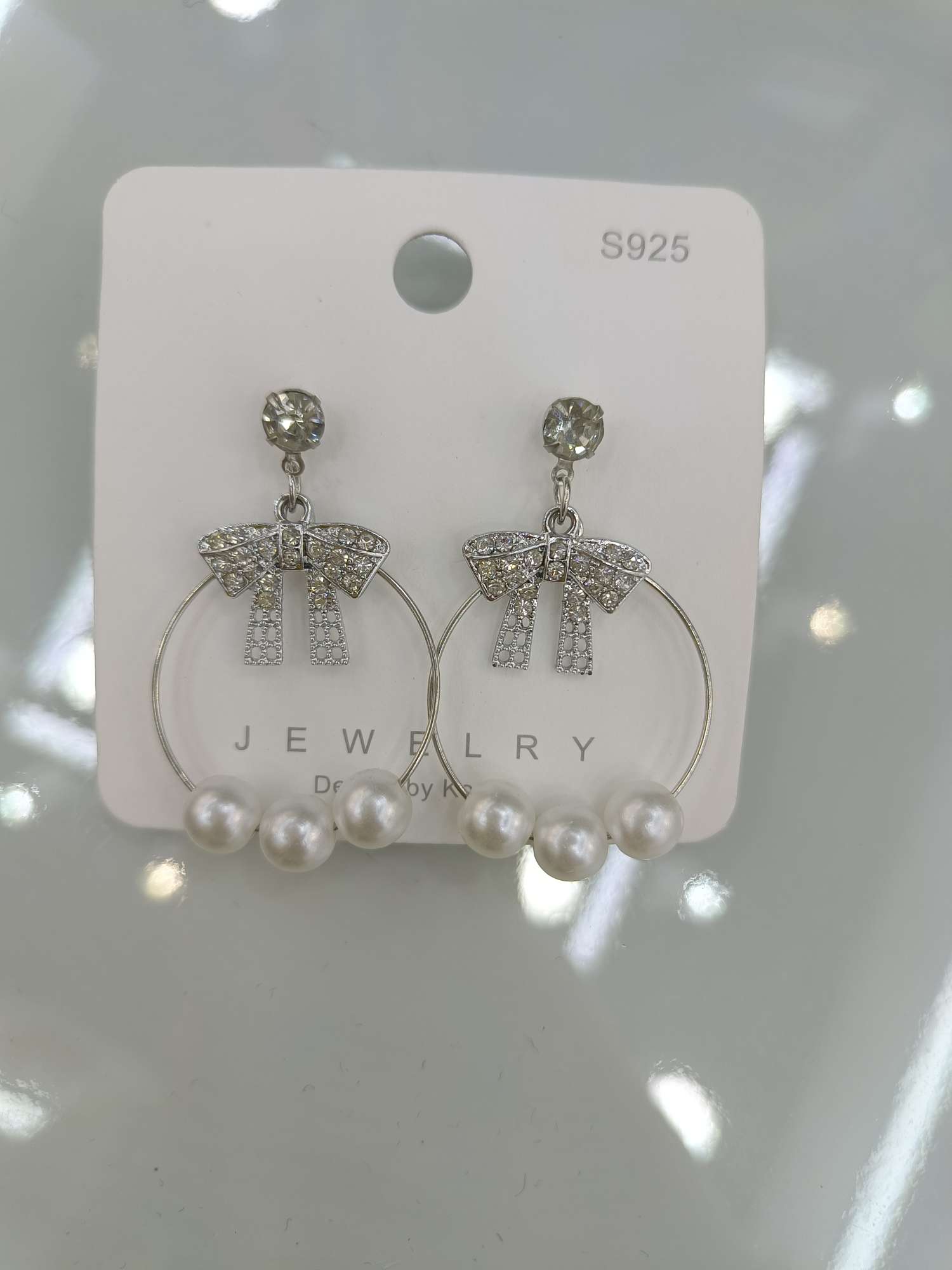 时尚珍珠耳环烧焊锆石耳饰耳饰品简约气质女款耳环配饰潮流百搭