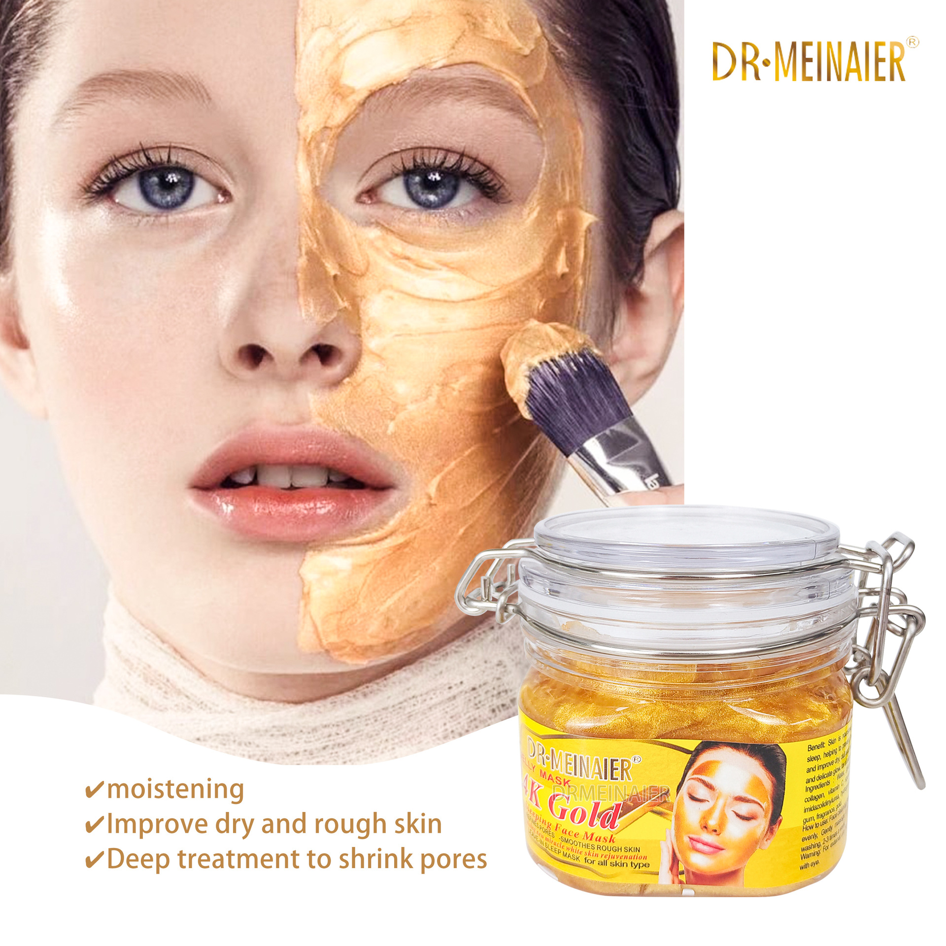Cross-border jelly mask, leave-in sleeping mask, moisturizing application, refreshing hydration, moisturizing, fair and tender skin, repair and freezing mask details Picture
