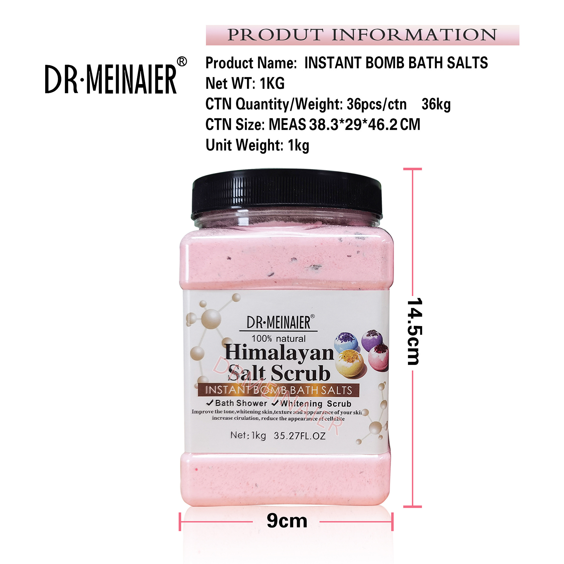 Cross-border Explosive Petal Bath Salt Bath Ball Nourishing and Moisturizing Skin Instant Bath Salt Bath Ball Bath Powder 1000g Item Picture