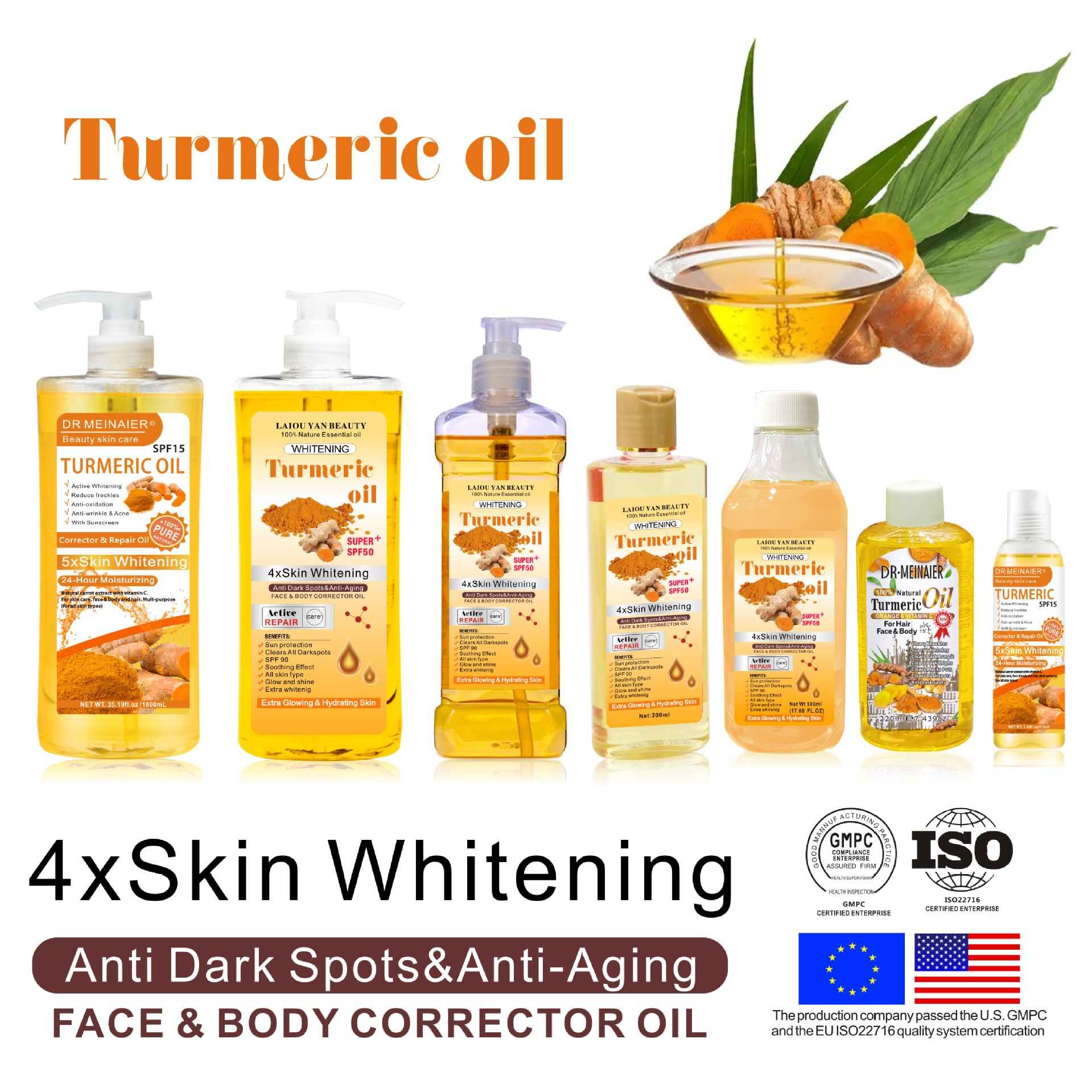 Cross-border turmeric essential Oil Facial Moisturizing Essential Oil full-body Massage Oil Heating and Meridian Unblocking Massage Export wholesale details Picture