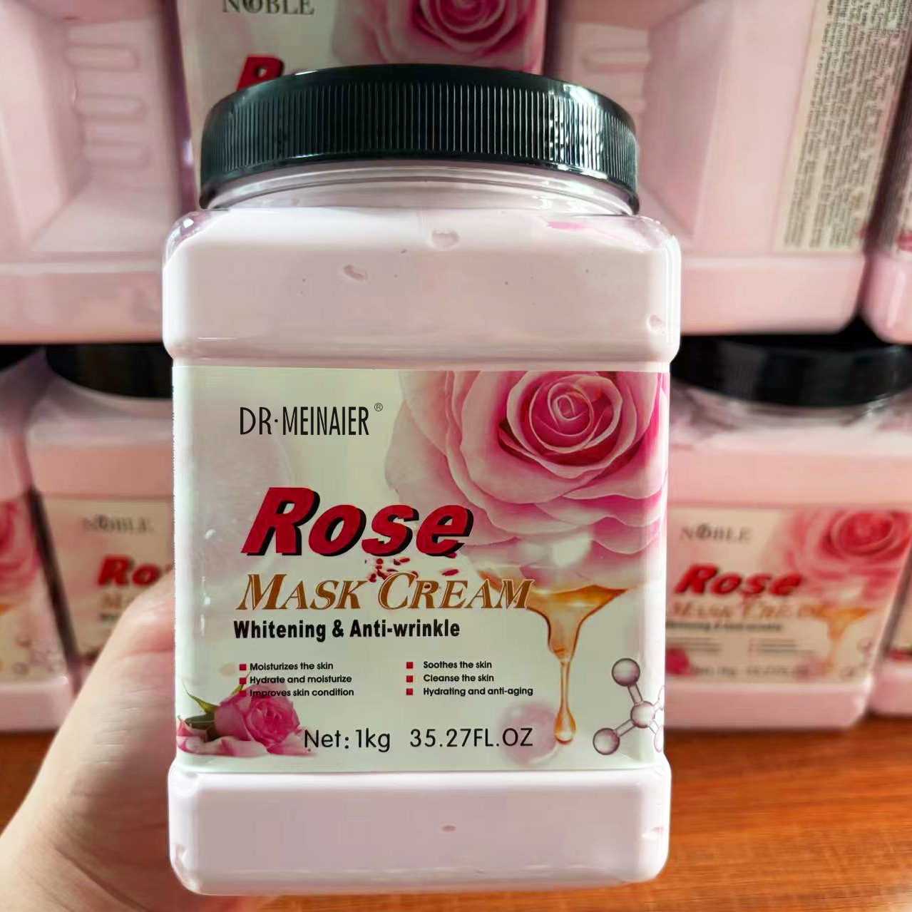 Cross-border rose mask 1kg Body mask application type body mask cream rose mud mask export wholesale full figure