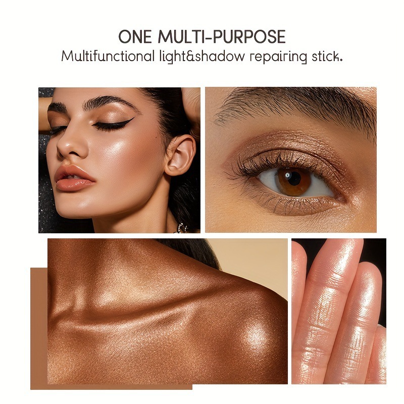 【 Exclusive for Export 】 Double-headed contouring stick, two-in-one, long-lasting waterproof, no makeup smudging, brightening skin tone, contouring and concealing blemishes Specification drawing