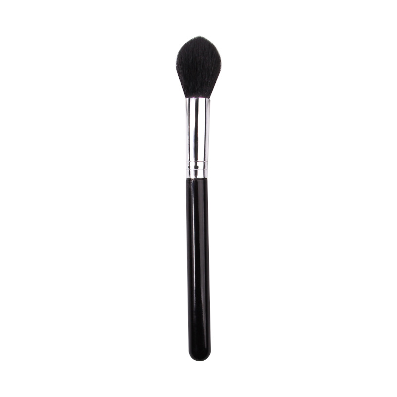 Single multi-functional flame-shaped high-gloss brush, soft-bristled portable blush brush, smumming brush, beginner's makeup tool brush Item Picture