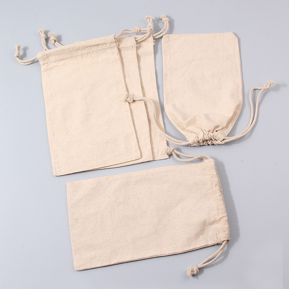 5 thick high-density canvas bags, drawstring bags, candy packaging bags, drawstring design, storage small cloth bags in stock details Picture