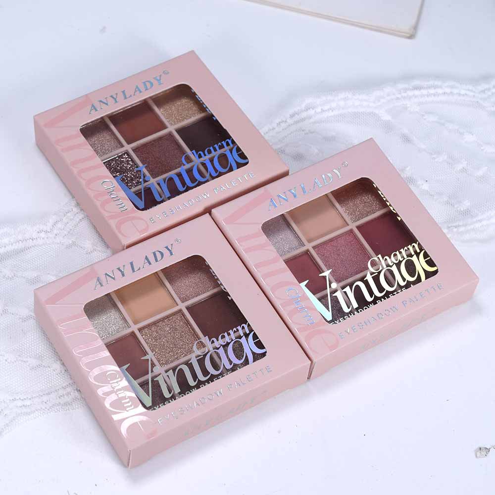 The new 8466 nine-grid EYESHADOW is only exported for foreign trade. [ANYLADY] Pearl matte Eyeshadow full figure