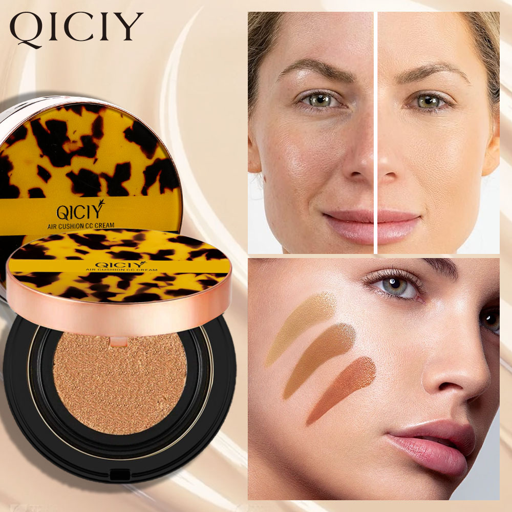 Cross-border exclusive supply: QICIY+ 3-color Cushion CC Cream Hydrating Concealer Star Cushion BB Cream Nude Makeup Moisturizing Powder Cushion details Picture