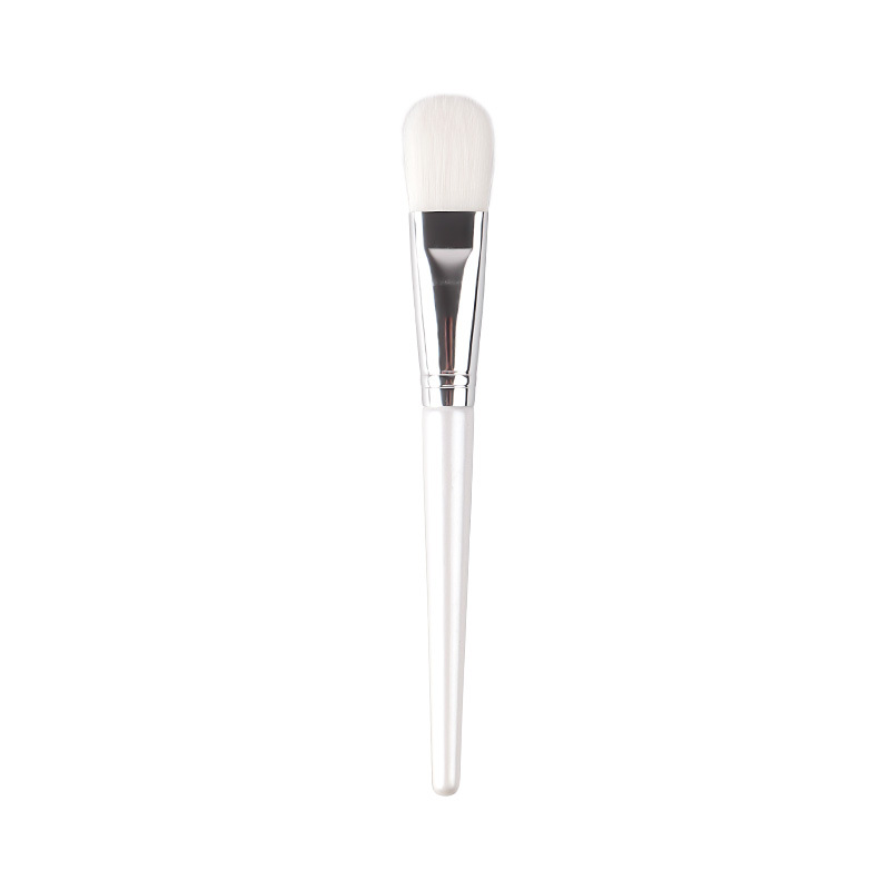 Single mask brush with soft bristles, white, DIY and homemade mud mask brush for beauty salons, portable beauty tool wholesale Item Picture