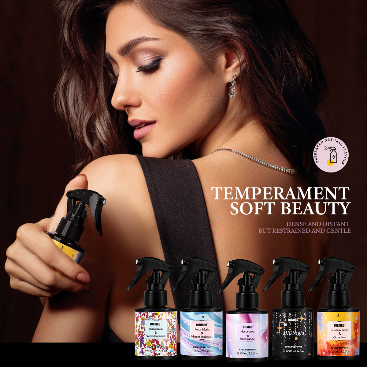 Cross-border exclusive supply FBFX004- Hair Perfume, Fresh Perfume, Women's Long-lasting Light Fragrance, wholesale for export Specification drawing