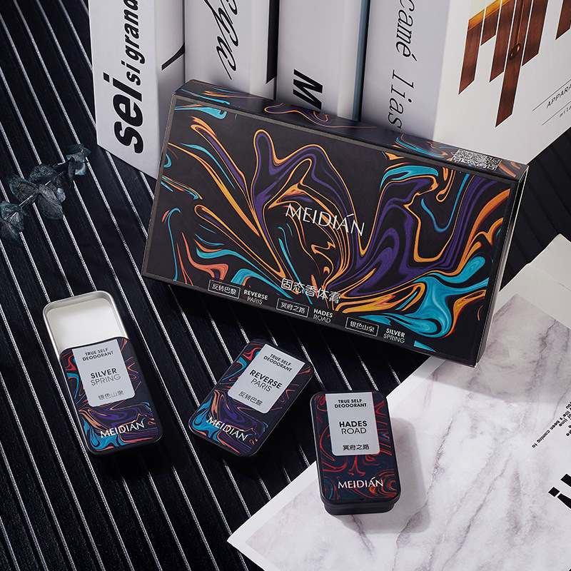 Cross-border exclusive Meidian Solid Perfume, long-lasting men's fresh fragrance, portable perfume set, bestseller full figure