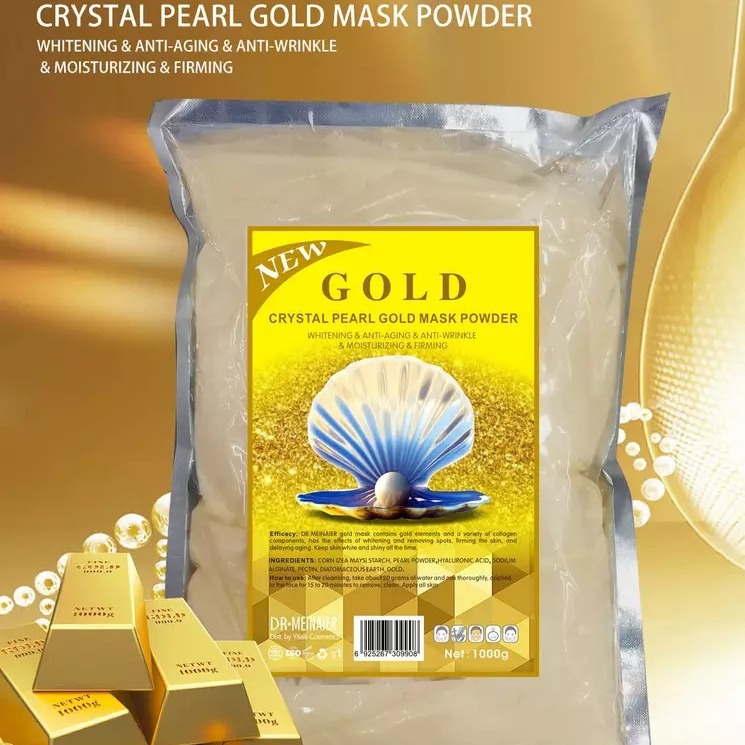 24K Gold Collagen Jelly Mask Powder, Natural crystal beauty Facial Moisturizing Mask Powder, cross-border skin care full figure