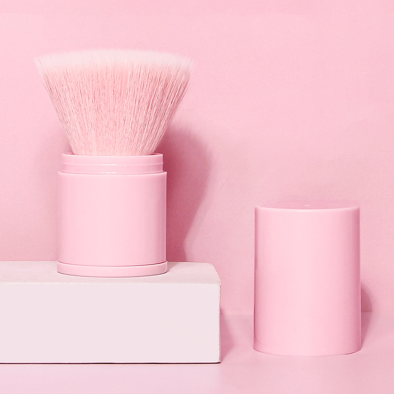 Large-sized super soft powder brush, honey brush, setting makeup, short-handled portable telescopic cover blush brush, multi-functional makeup brush Specification drawing