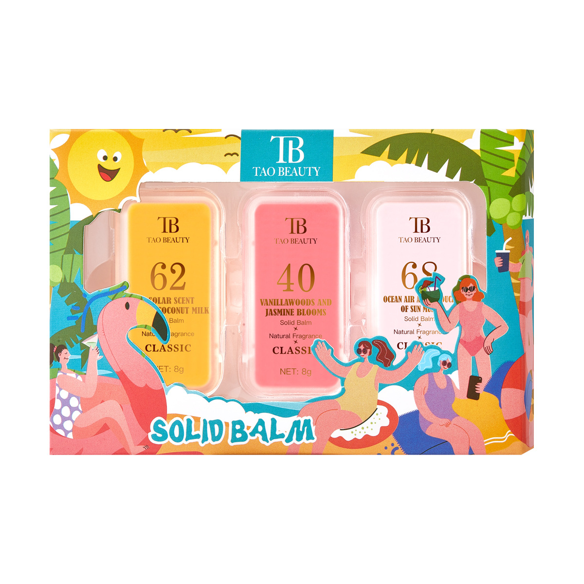 Cross-border exclusive Tao Beauty Digital Solid Perfume Balm Set Box Long-lasting Fragrance Solid Perfume Body Balm Bestseller Item Picture