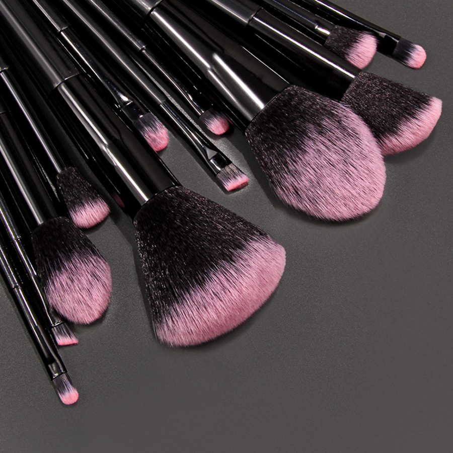 New 12-tube soft-bristled makeup brush set, portable makeup brush storage bucket set, strong powder grasping power, popular set brush details Picture