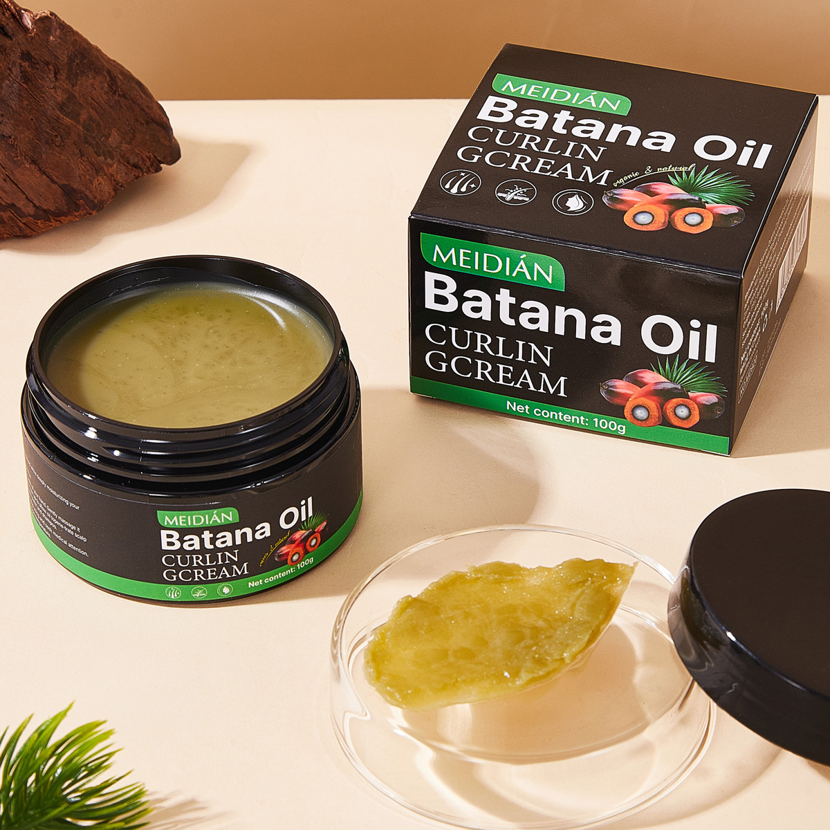 Cross-border exclusive Meidian Batana Oil Hair Cream, Smooth, Repairing, non-steaming, Dry and split Hair Conditioner details Picture