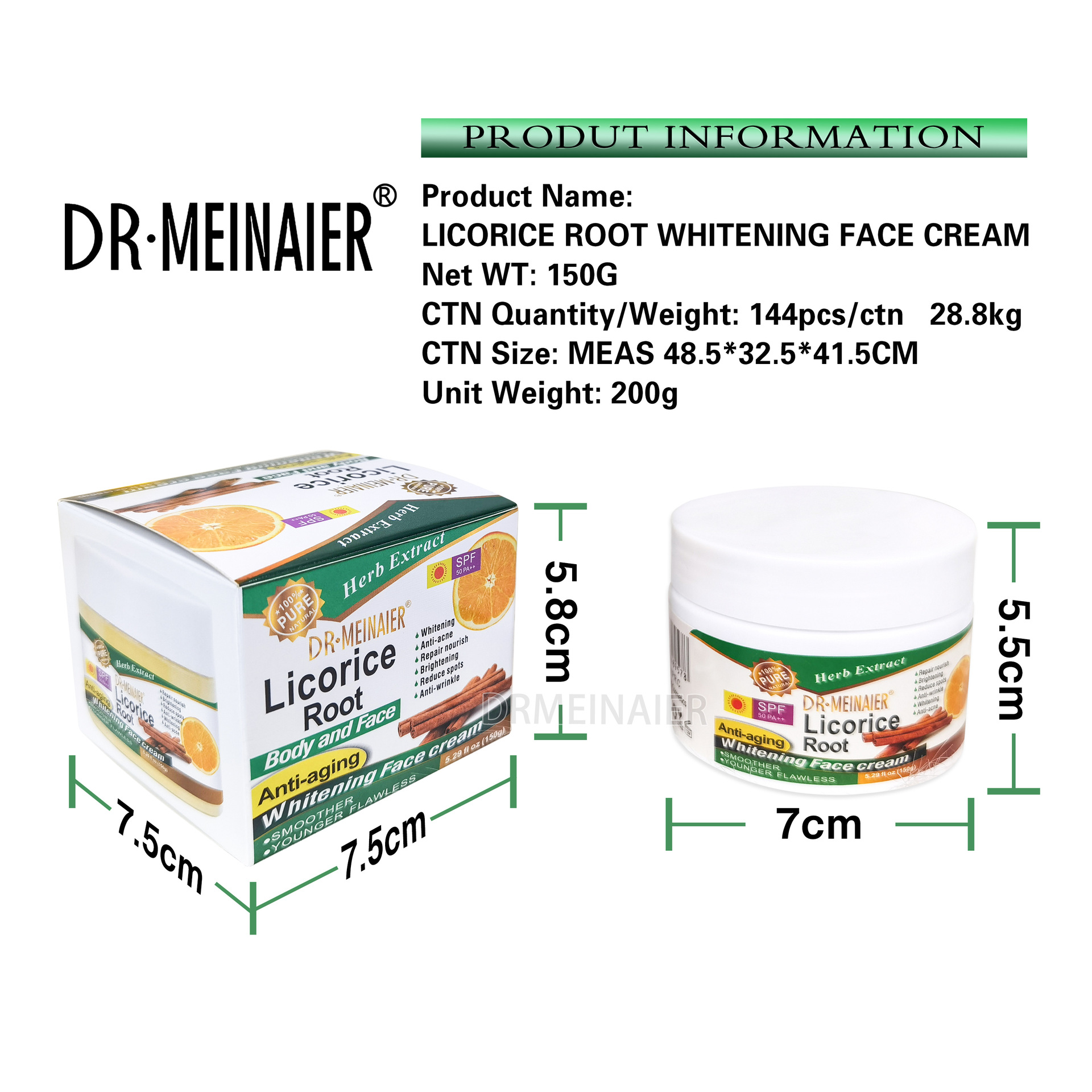 Cross-border licorice Moisturizing and repairing Face Cream, brightening and nourishing skin, moisturizing face cream and skin care mask export wholesale Item Picture