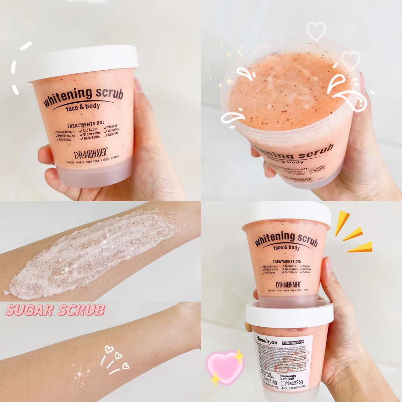 Cross-border sea salt ice cream, Popsicle, fruit acid, bath salt, exfoliating, chicken skin scrub and body wash in one Application Scenario