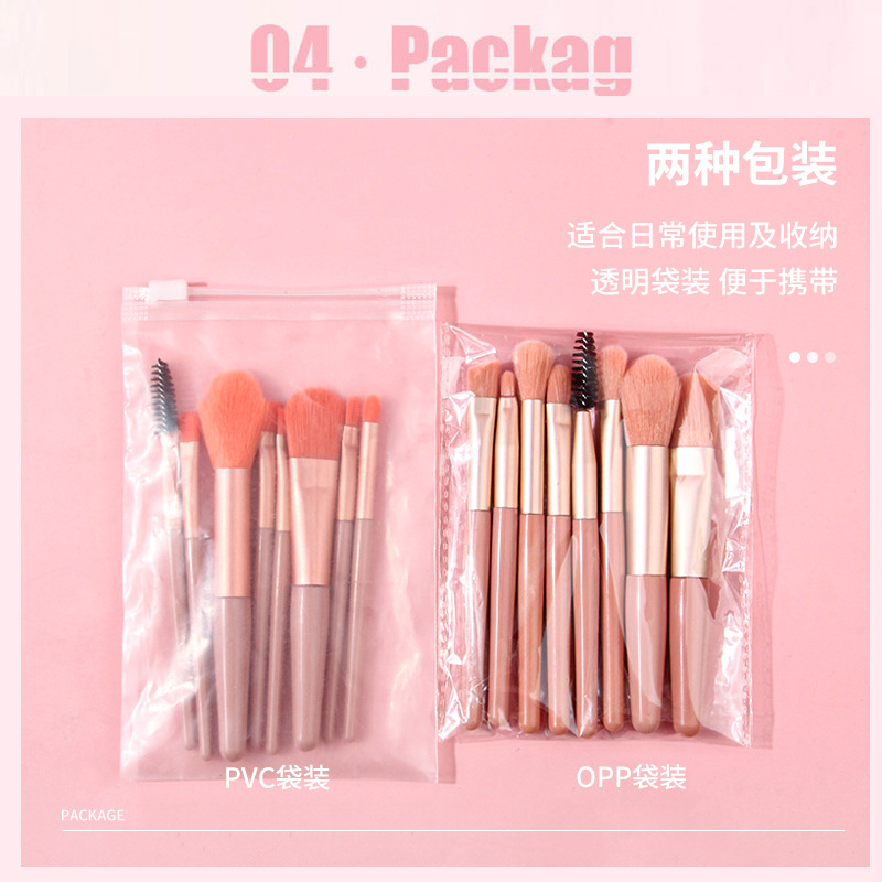 Beginner's 8-piece soft-bristled portable makeup brush set, soft-bristled matte blush brush, eyeshadow brush, complete set of makeup brushes Application Scenario