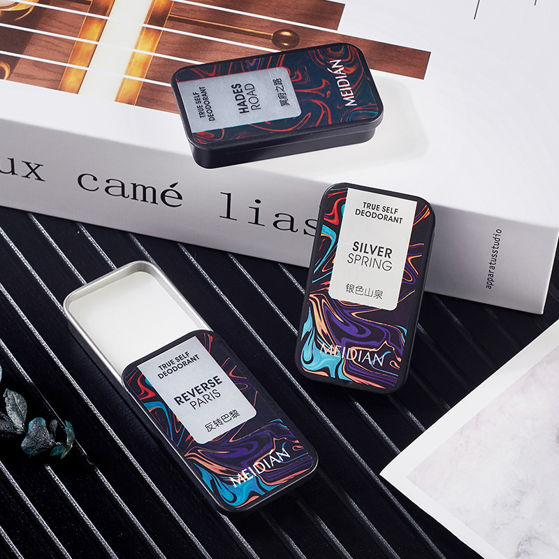 Cross-border exclusive Meidian Solid Perfume, long-lasting men's fresh fragrance, portable perfume set, bestseller Specification drawing