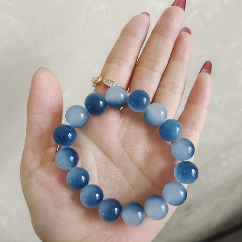 仿玛水蜜桃绕指柔渐变水晶手链女 金珠貔貅手串 网店旅游纪念饰品引流小礼品批发11