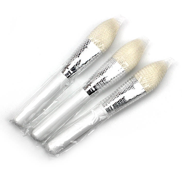 Single wool beveled blush brush, large white animal hair makeup brush, makeup event gift, wholesale of beauty tools Specification drawing
