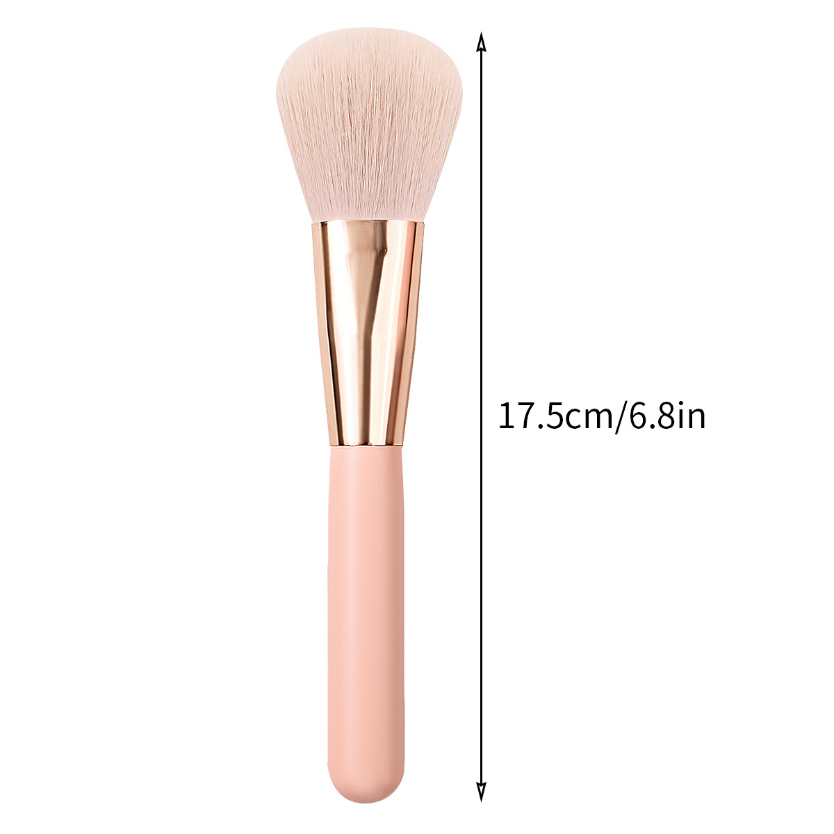 Single nude pink wooden handle loose brush soft bristles setting blush brush, no powder intake and no shedding makeup brush wholesale Application Scenario