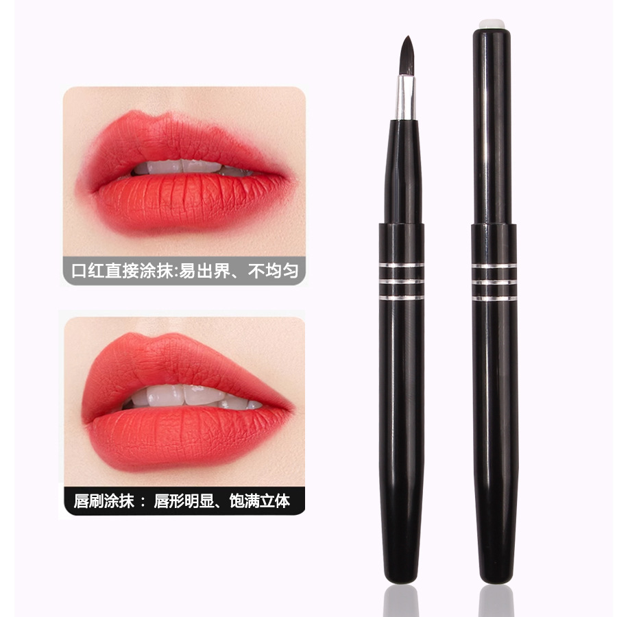 New beginner lipstick makeup tools, telescopic lip brush, portable lipstick brush for beauty, lip liner pen details Picture