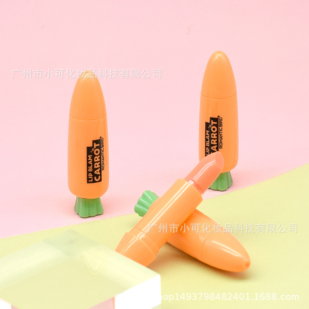 2,024 units for export [ROMANTIC BIRD] R4707 Carrot Colorless Moisturizing LIPBALM Application Scenario