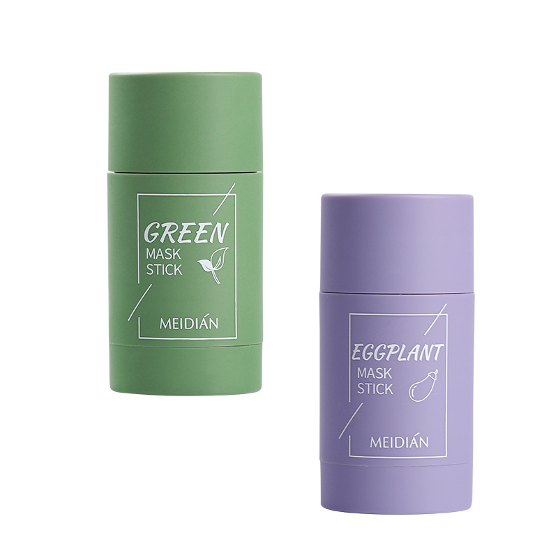 MEIDIAN's cross-border bestseller, Meidian Green Tea Oil-Control and Cleansing Solid Mask, Eggplant Deep Cleansing and Acne Clearing Application Scenario