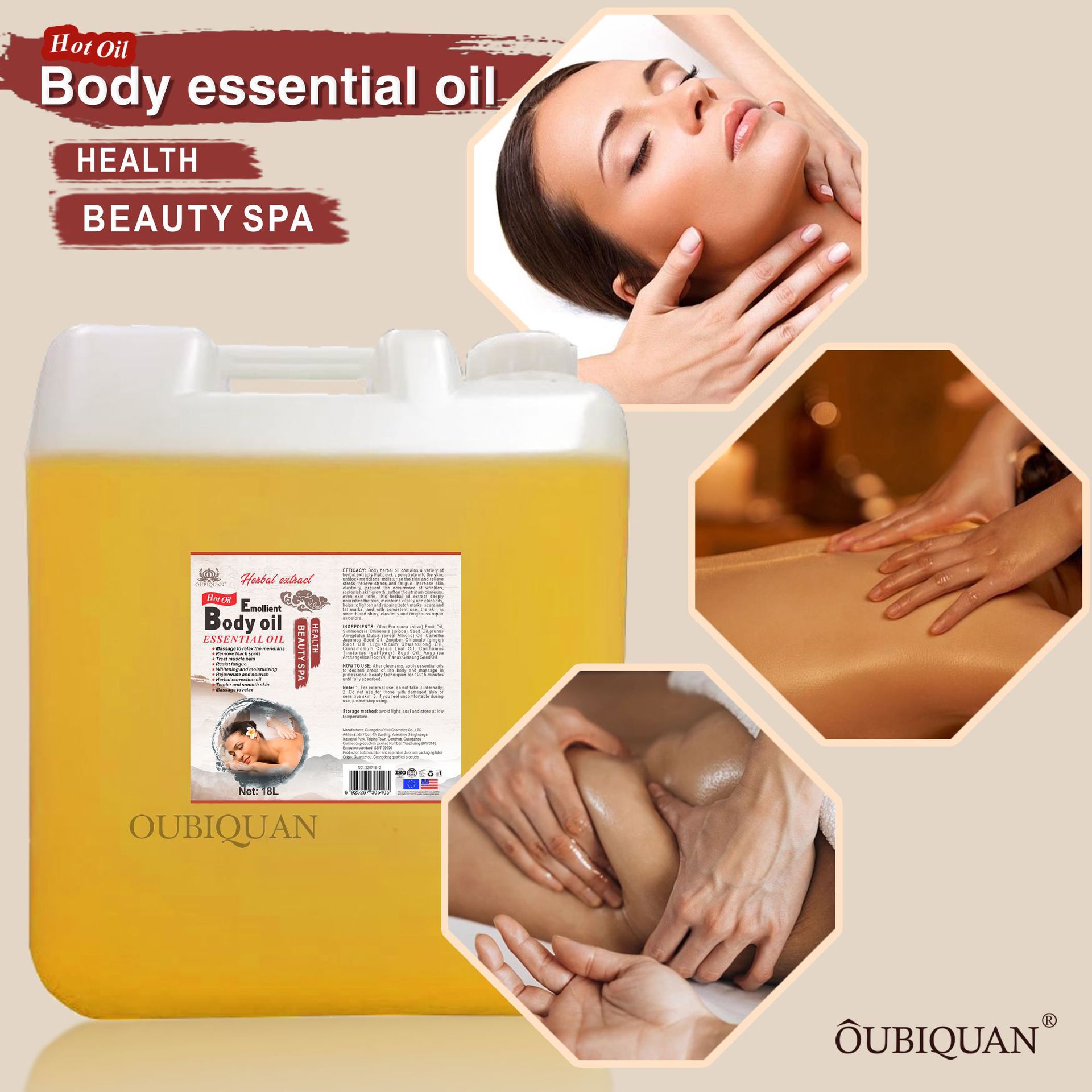 Cross-border joint essential oil, Massage essential oil, Meridian-unblocking full-body massage, Heating old ginger oil, body care massage essential oil details Picture