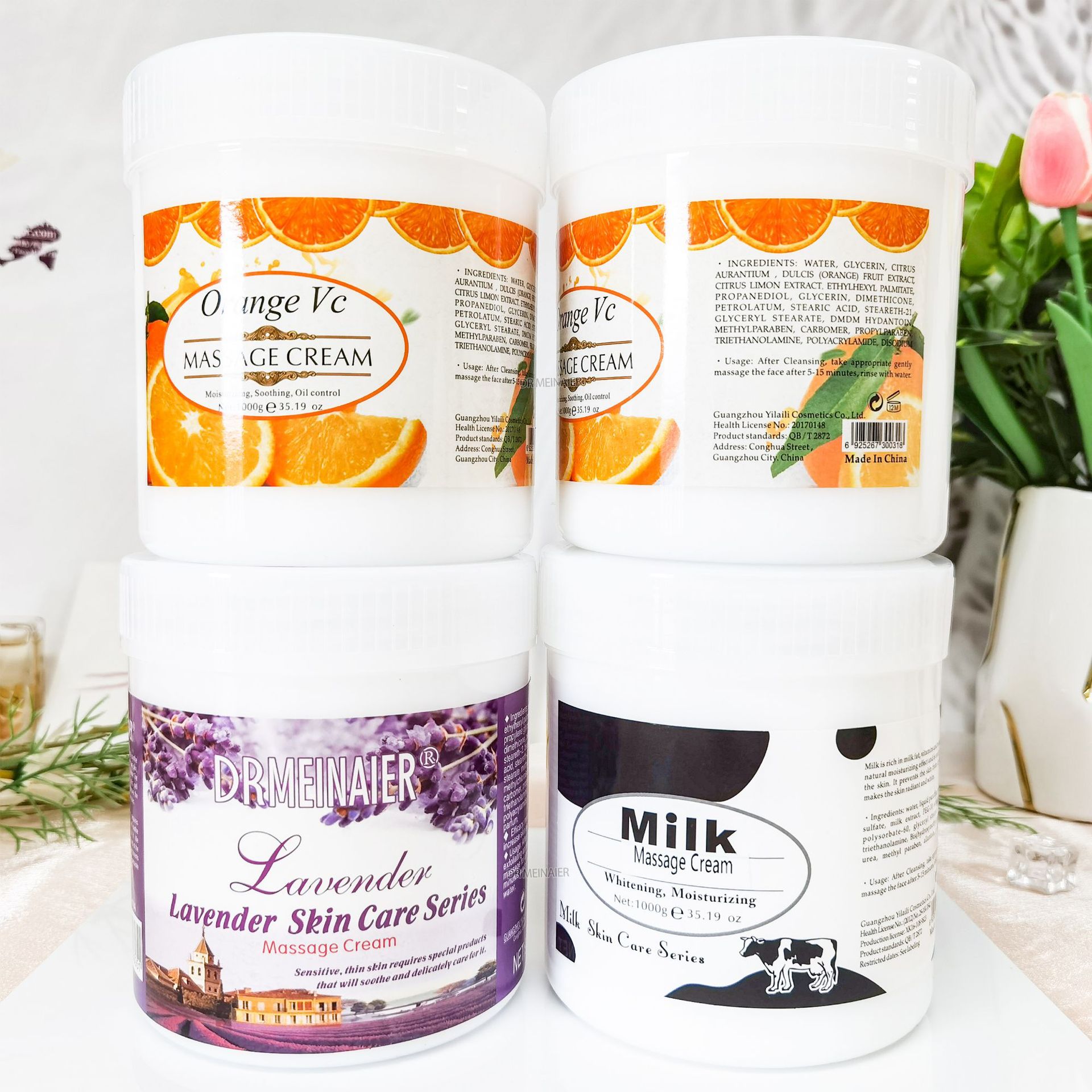 Cross-border Rose Moisturizing Massage Cream, Brightening Nourishing Milk Cream, Firming and Brightening Aloe Vera Repairing Massage Cream full figure
