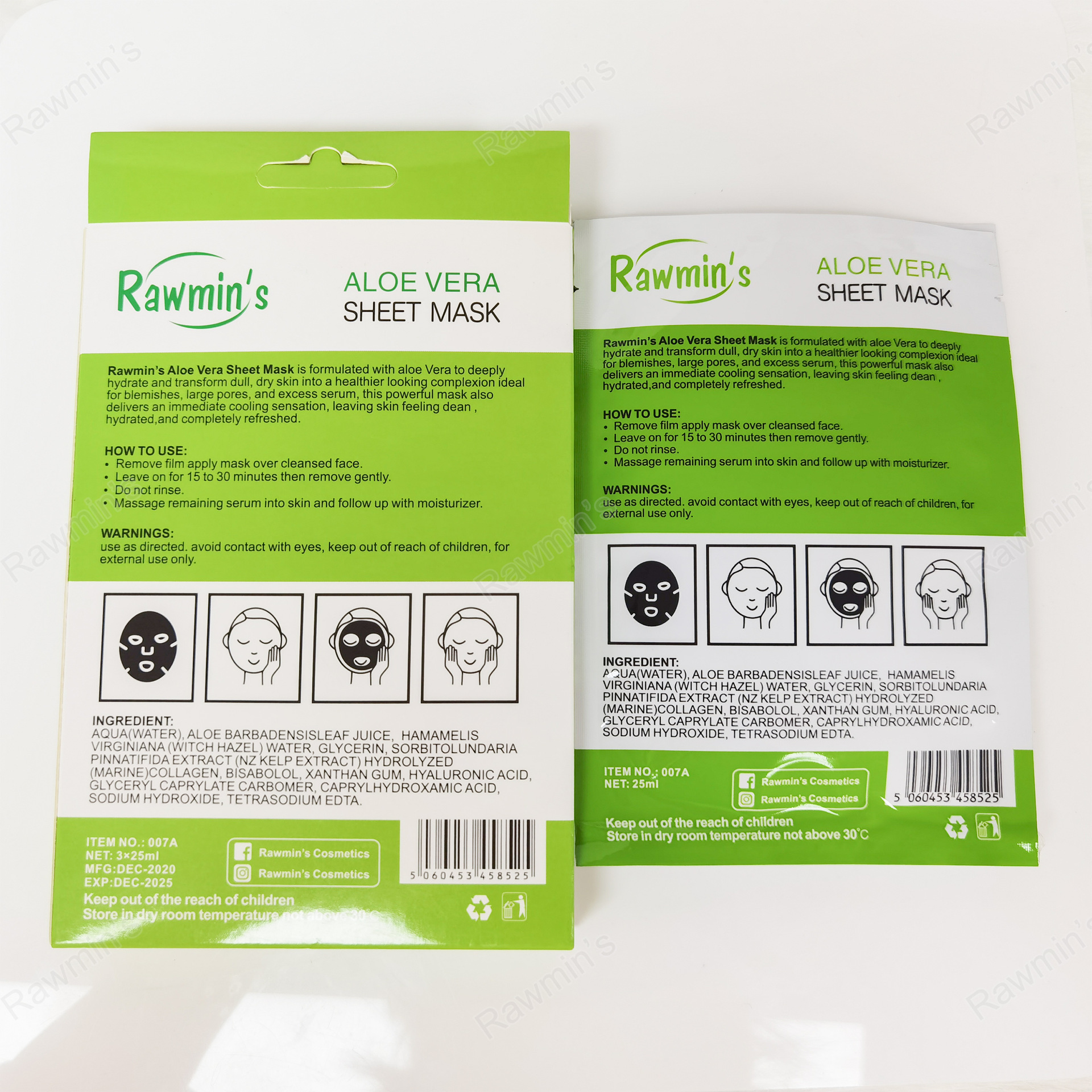 Cross-border exclusive aloe vera moisturizing, repairing and hydrating silk mask patch, soothing and brightening face mask, wholesale and consignment for export Application Scenario