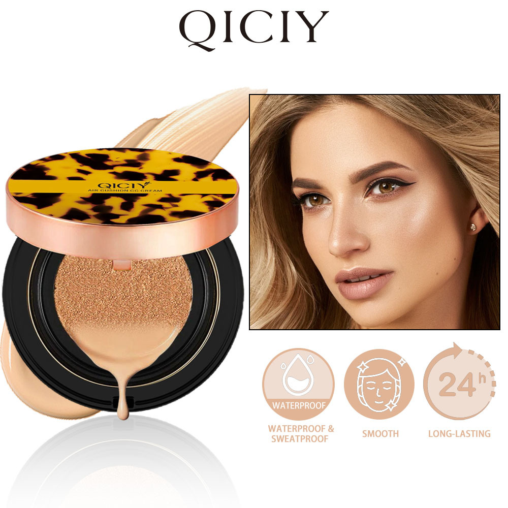 Cross-border exclusive supply: QICIY+ 3-color Cushion CC Cream Hydrating Concealer Star Cushion BB Cream Nude Makeup Moisturizing Powder Cushion Application Scenario