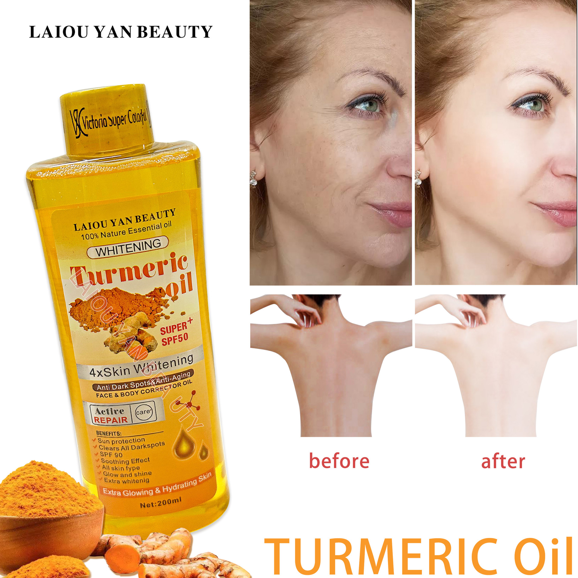 Cross-border turmeric Oil Moisturizing and Heating Essential Oil Body Massage Oil Unblocking Meridians Massage Essential Oil Factory wholesale details Picture