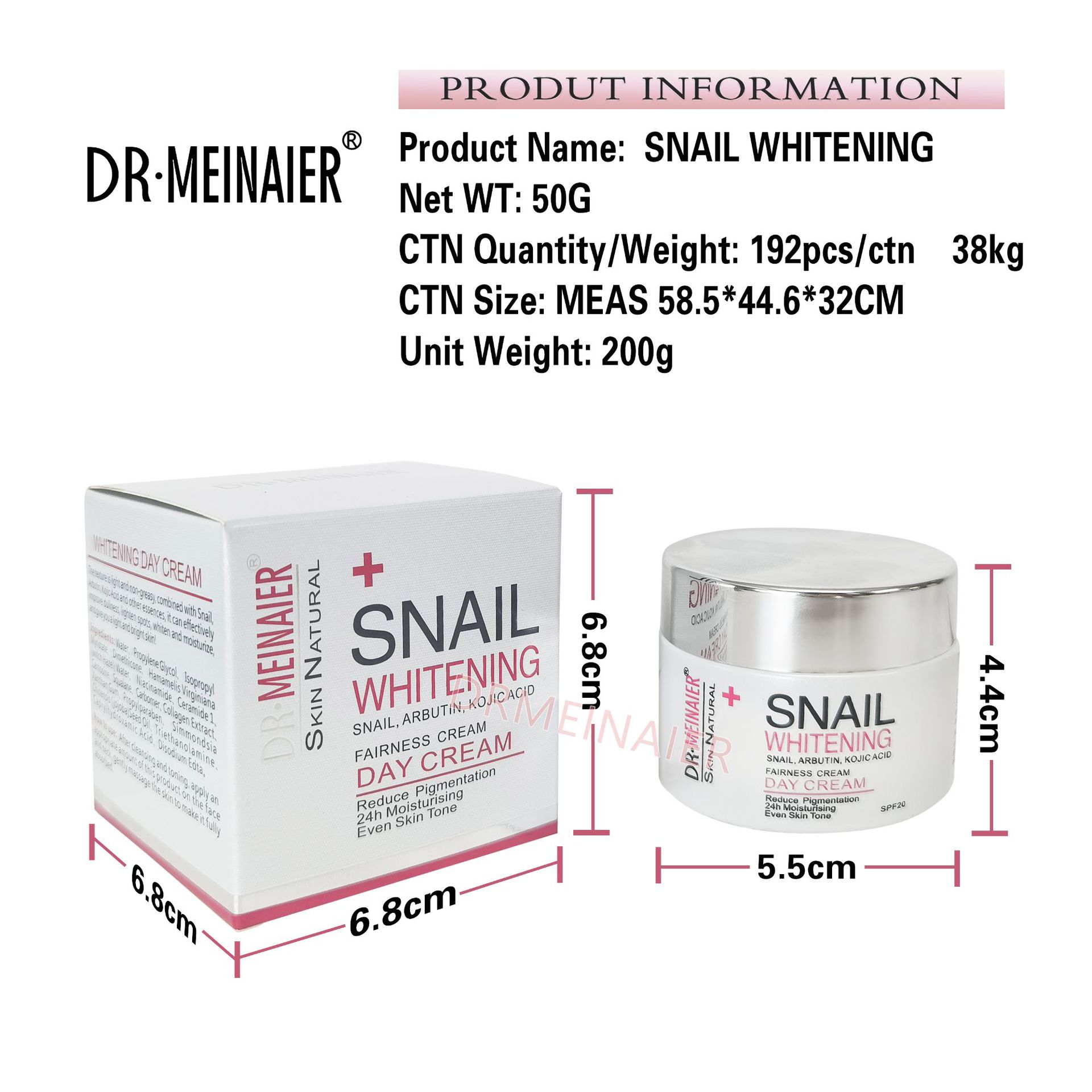 Cross-border exclusive Snail Moisturizing Cream for reducing fine lines, Firming Cream, and Double Moisturizing Brightening Essence Cream for export wholesale Item Picture