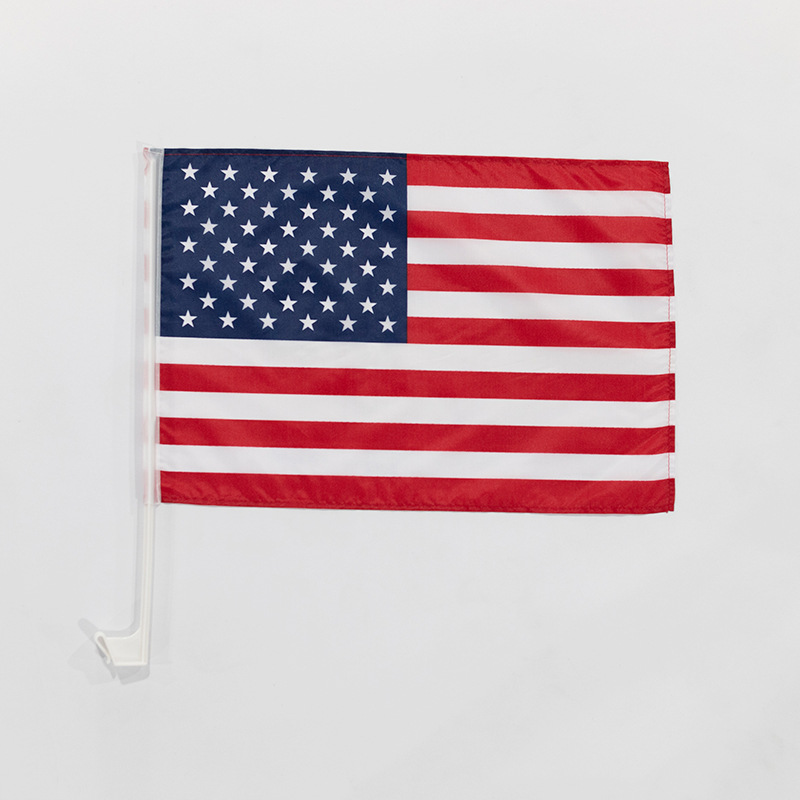 Chuangdong Flag Cross-border Canadian Flag Digital Printing Polyester 30*45cm Fan car flagpole Card-style car flag details Picture