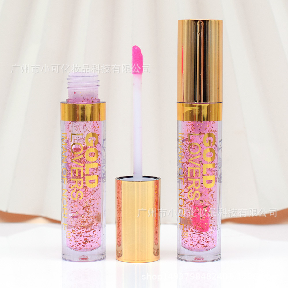 7093A only exports [IMAN OF NOBLE] 24K gold Foil color-changing Moisturizing Lip Oil and Lip Care MAGIC Specification drawing
