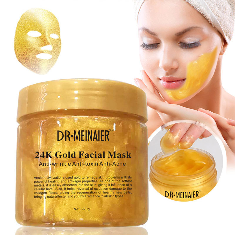 Cross-border foreign trade 24K Gold Collagen Repair Sleep Mask Firming Hydrating Moisturizing Cream Mask 220 full figure