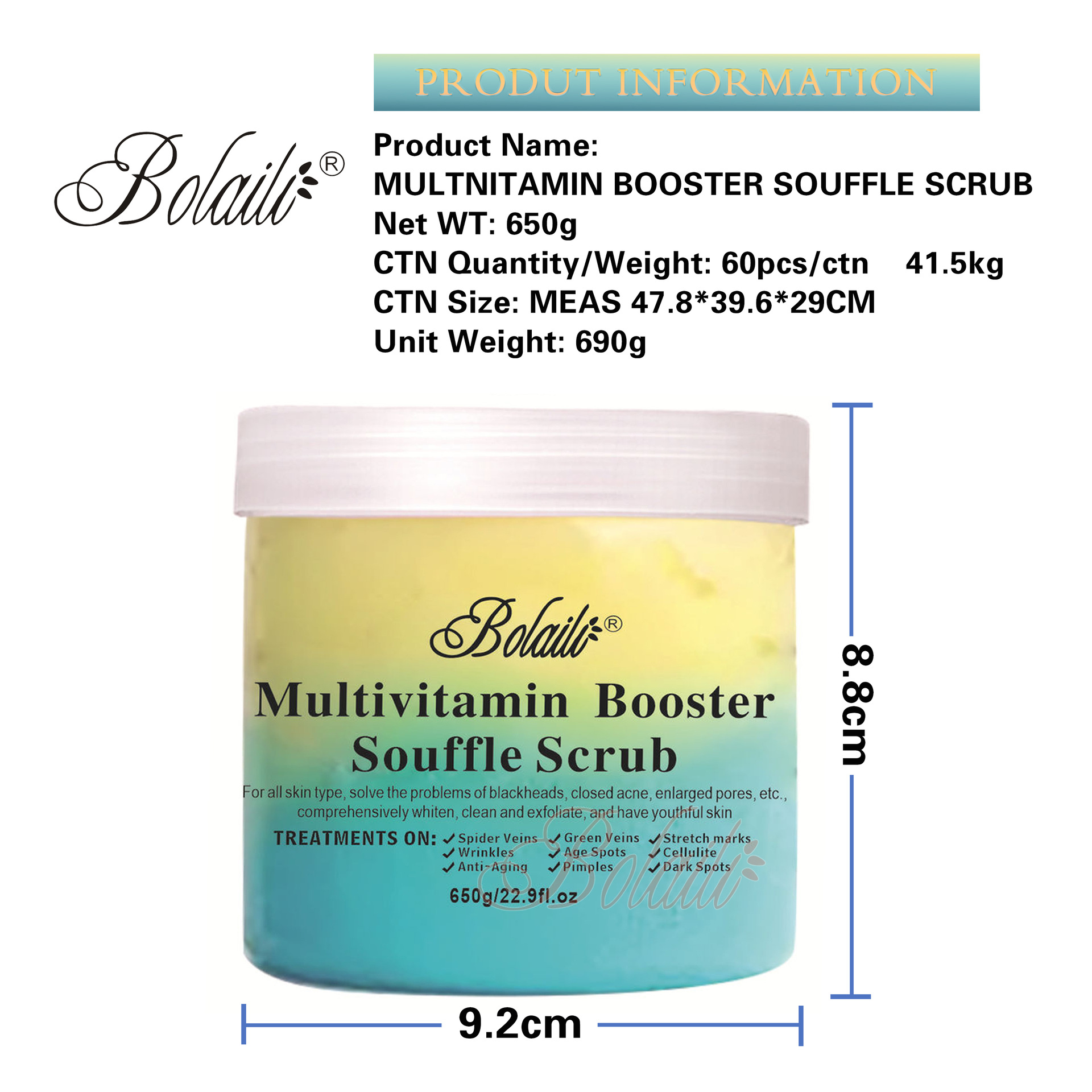 Cross-border dual-color flower and fruit tea ice cream Scrub Sea Salt Scrub Body Scrub Salt Bath Salt Wet Salt 650g wholesale Item Picture