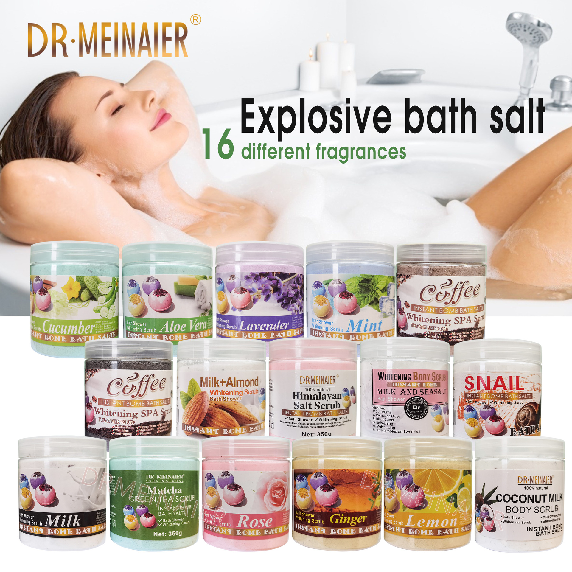 Cross-border Explosive Petal Bath Salt Ball Bath Ball Nourishing and Moisturizing Skin Instant Bath Salt Bath Ball Bath Powder 350g full figure