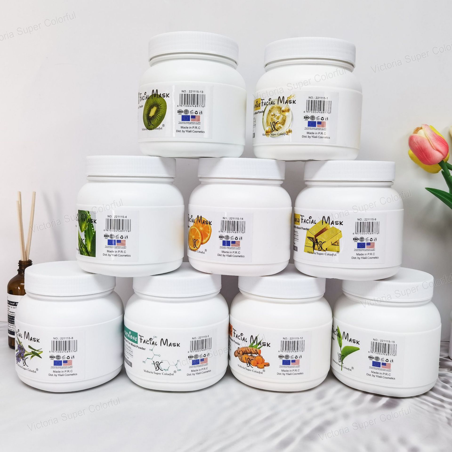 Cross-border rose soft mask powder moisturizing and hydrating bottled mask powder factory processing, export wholesale 500g Application Scenario