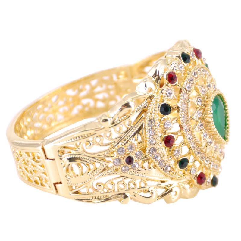 沙金/猫眼石手镯/锆石手镯/手镯/纯银手镯白底实物图