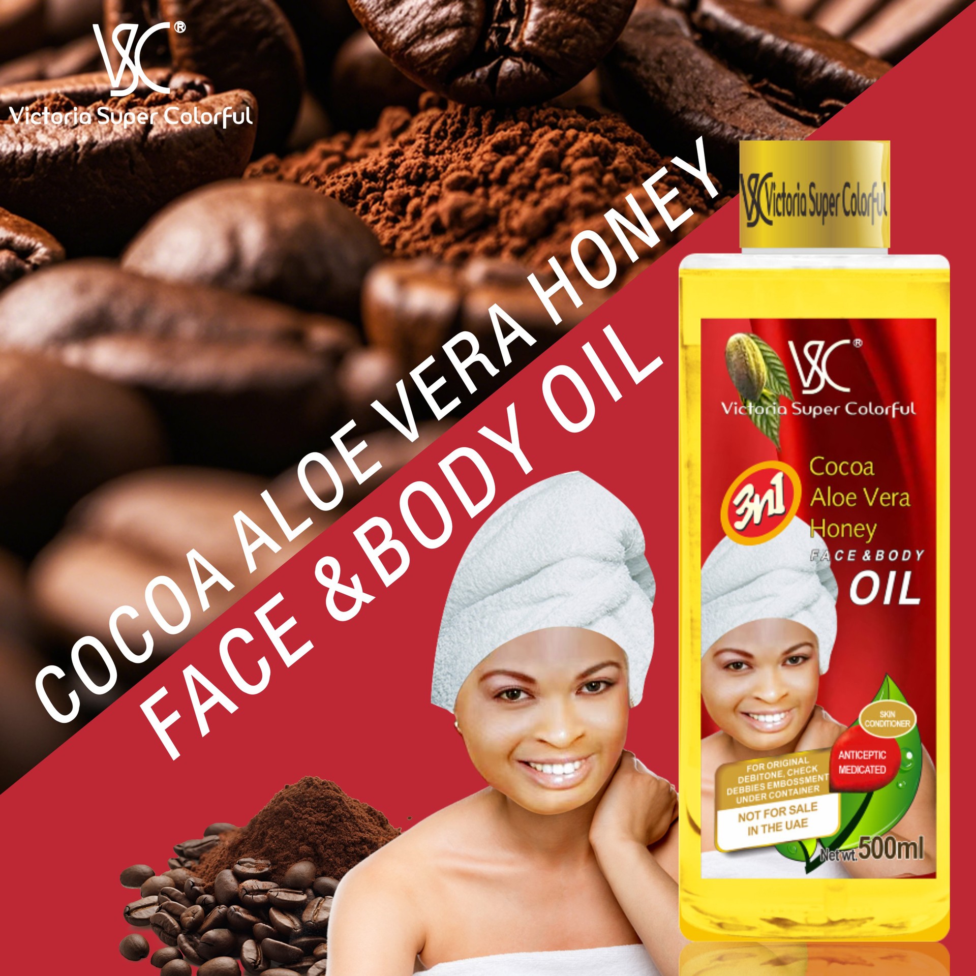 Cross-border cocoa aloe Honey Essential Oil 100ml &500ml Facial and body care essential oil Massage oil wholesale details Picture