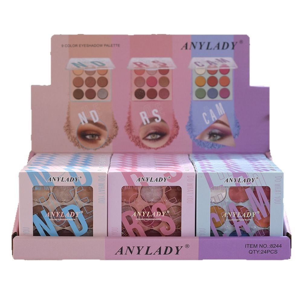 The new 8244 nine-grid EYESHADOW is only exported for foreign trade. [ANYLADY] Pearl matte Eyeshadow Item Picture