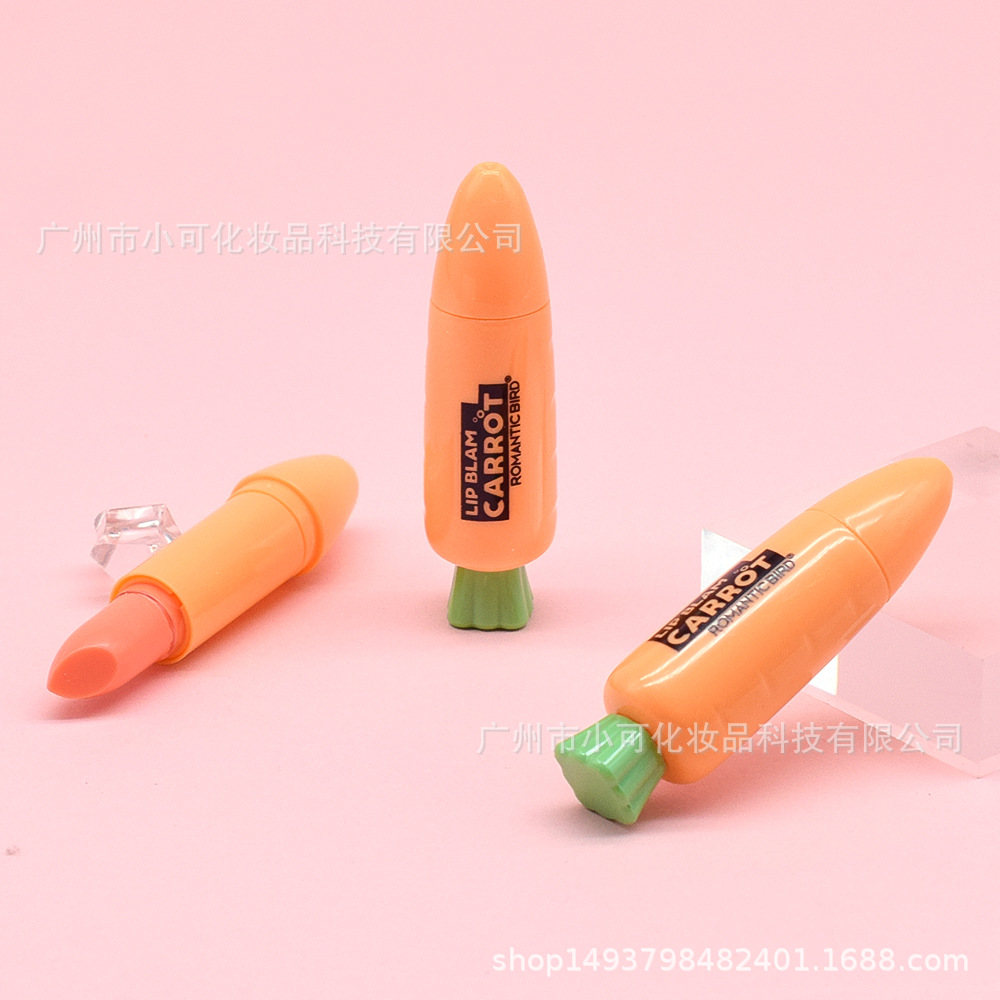 2,024 units for export [ROMANTIC BIRD] R4707 Carrot Colorless Moisturizing LIPBALM Specification drawing