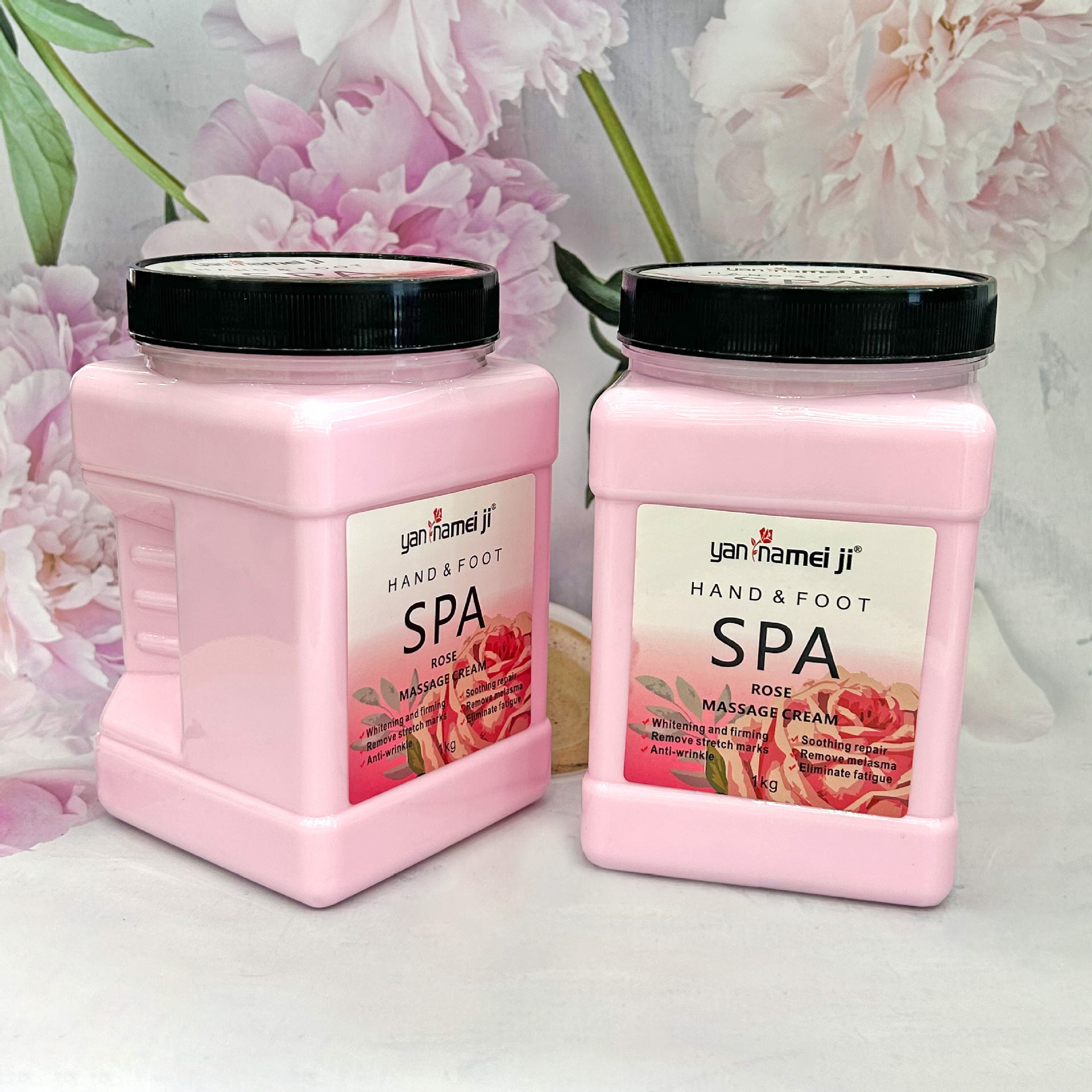Cross-border rose Massage cream 1kg Soothing skin, hand and foot, full-body SPA massage cream for export wholesale Application Scenario