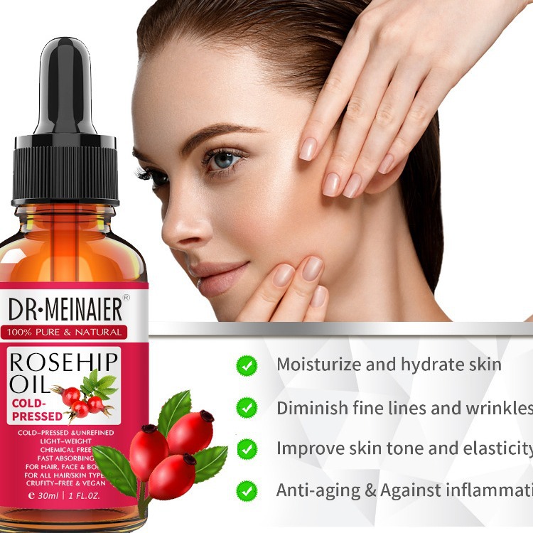 Cross-border exclusive rosehip essential oil facial and body massage oil, shoulder and neck back massage moisturizing BB oil, gua sha oil full figure