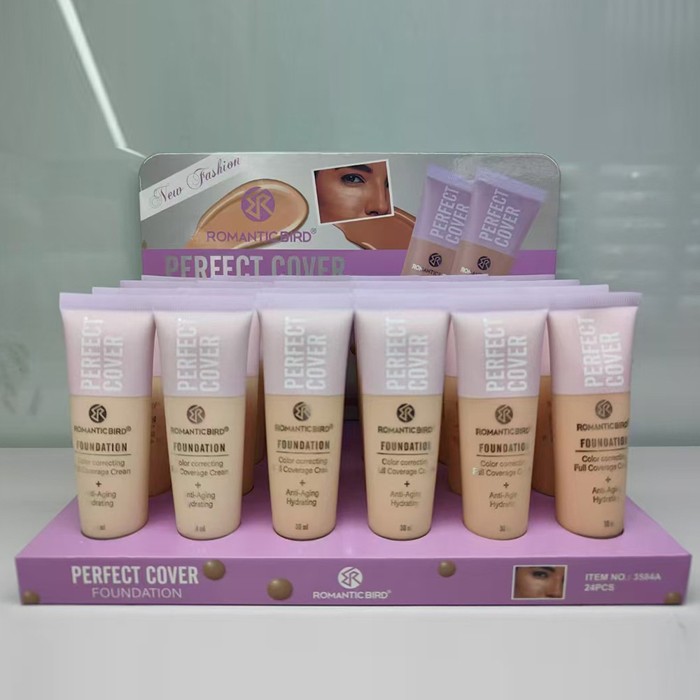 The new model is only for export. [ROMANTIC BIRD] 30ML Natural Skin tone Foundation Concealer Foundation details Picture